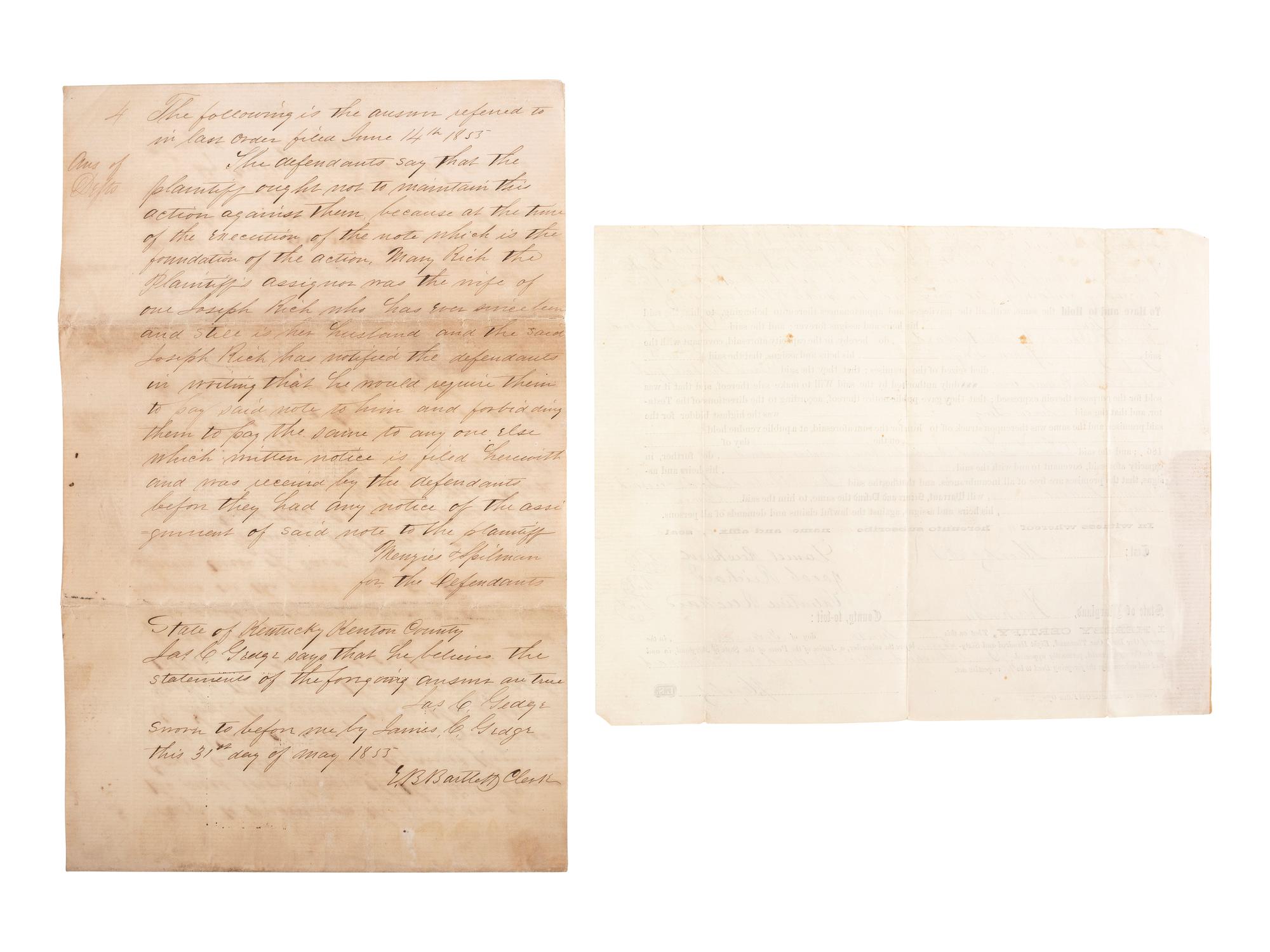 [CIVIL WAR]. Ephemera including elaborately engraved postal cover, wounded soldier's letter, railroad bill of lading for hospital stores, and more