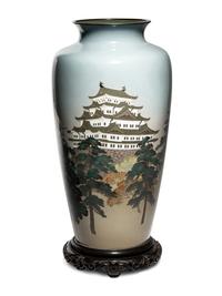 A Pair of Large Japanese Presentation Cloisonné Vases