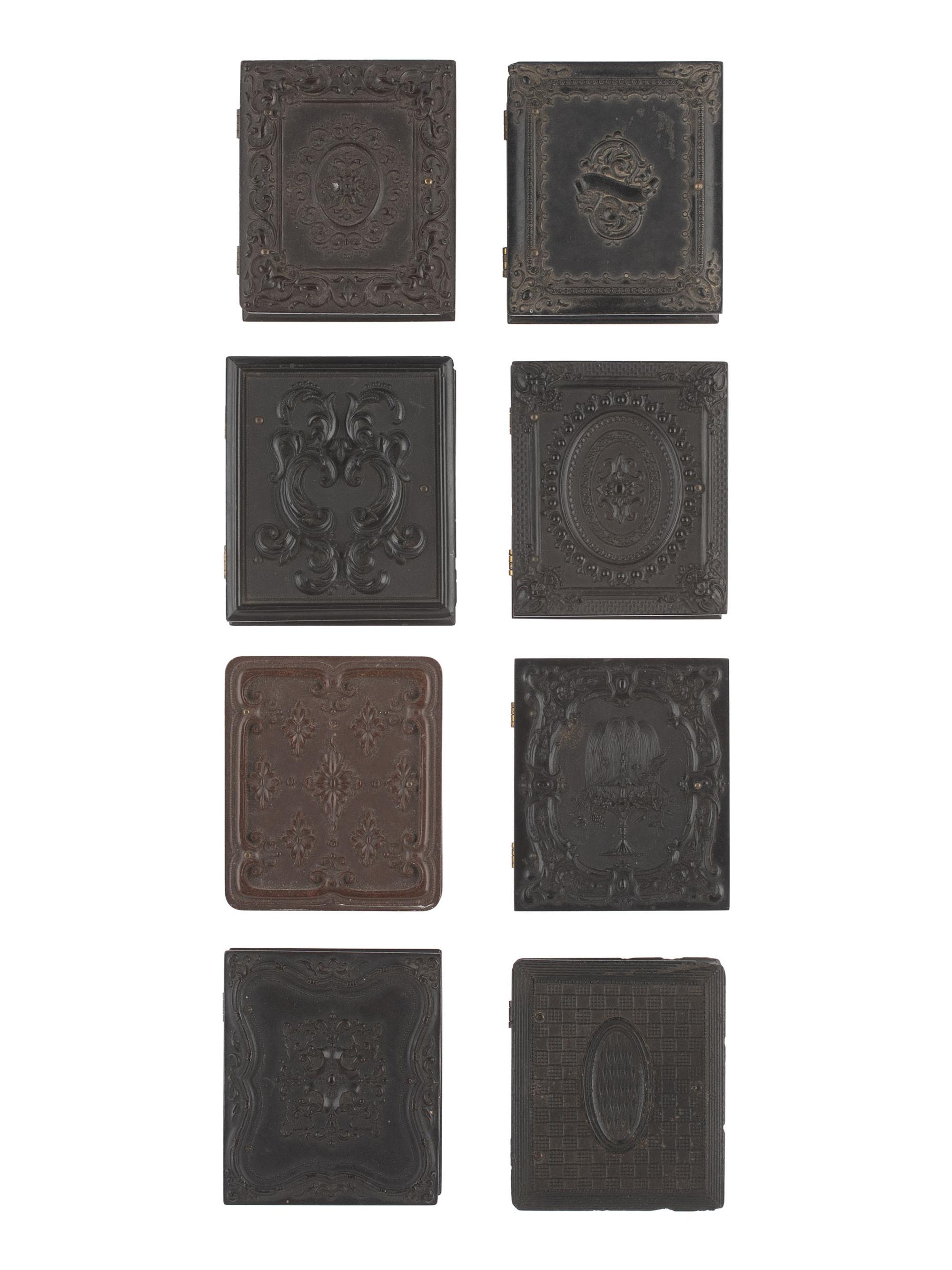 [EARLY PHOTOGRAPHY]. 27 assorted Union cases with floral, geometric, and scroll designs.