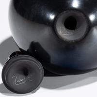 Lidded Blackware Pottery Jar