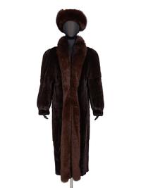 Revillon, Reversible Sheared Mink Coat & Headband