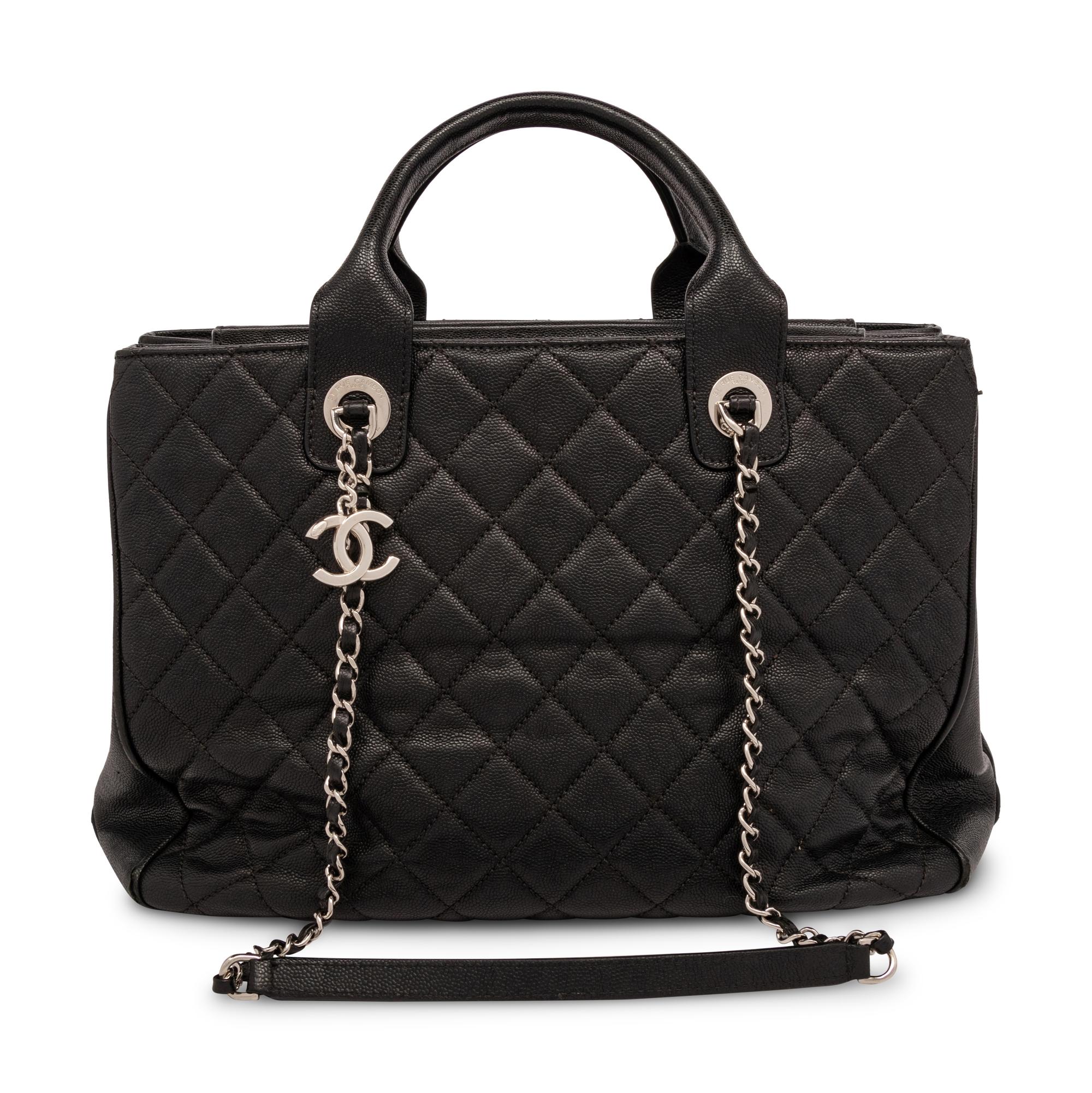 Chanel Black Quilted Caviar Tote, 2018