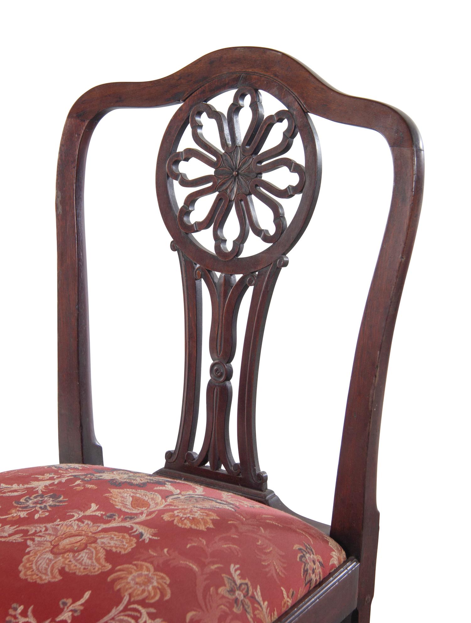 A Pair of George III Style Mahogany Side Chairs