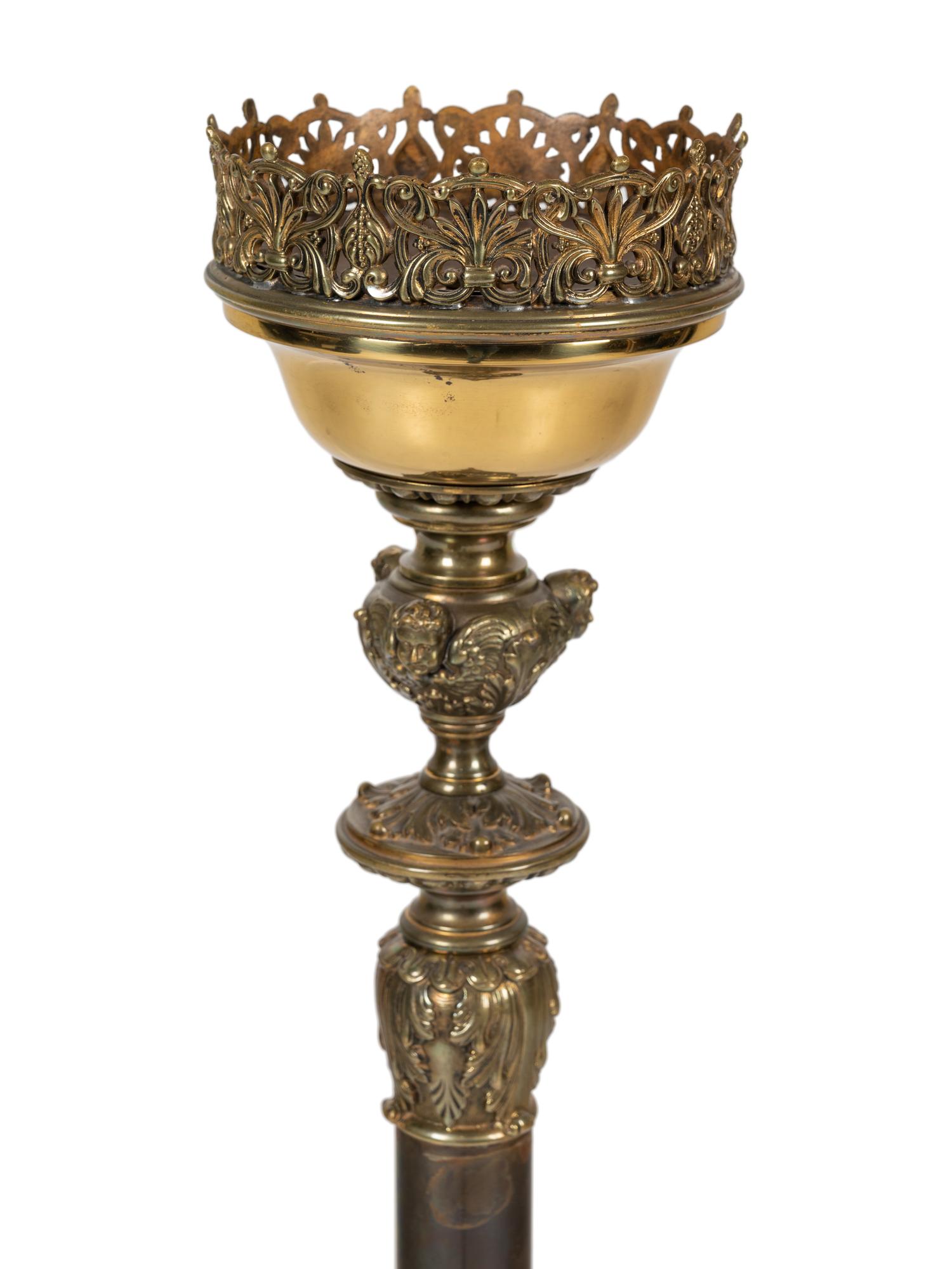 A Neoclassical Gilt Metal Pricket
