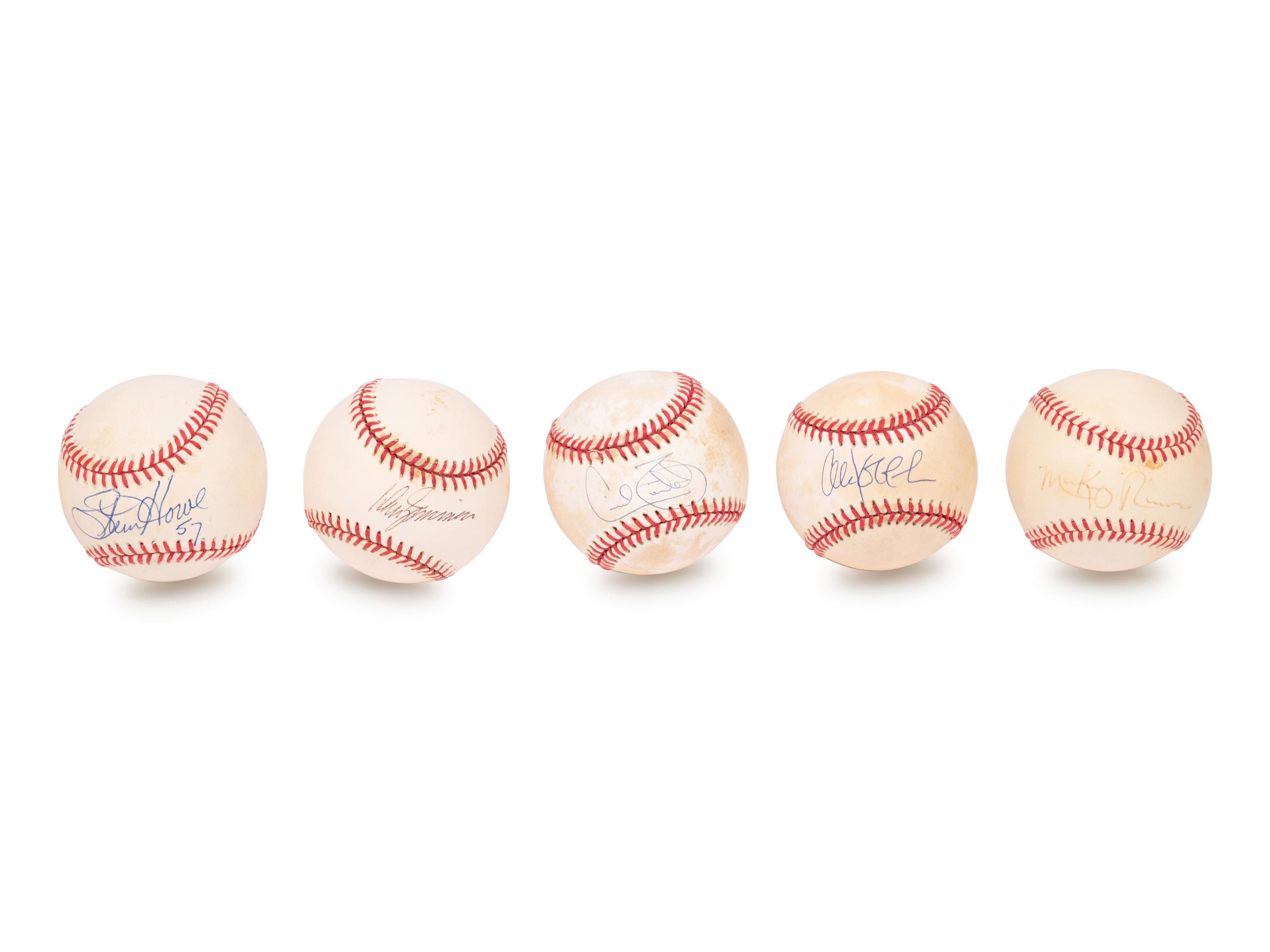 A Group of Over 70 New York Yankees Signed Autograph Baseballs,