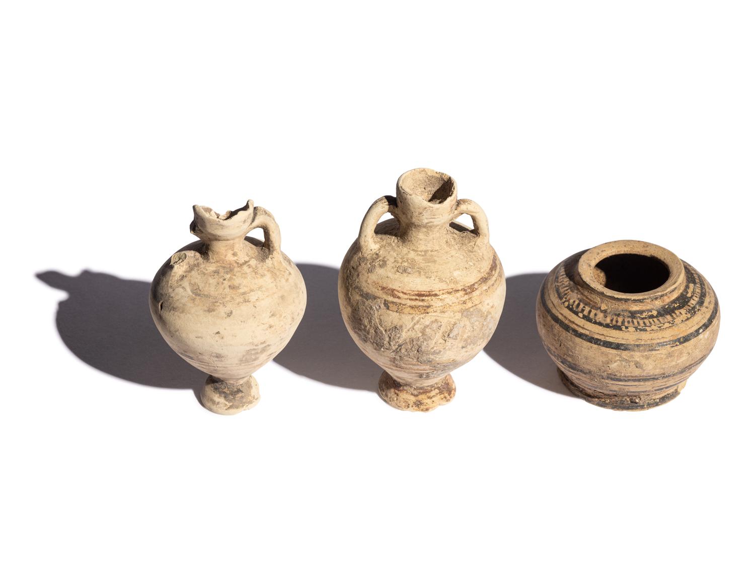 A Collection of Miniature Greek Painted Pottery Vessels