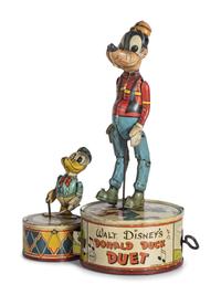 A Marx 'Walt Disney's Donald Duck Duet' Tin Windup Toy