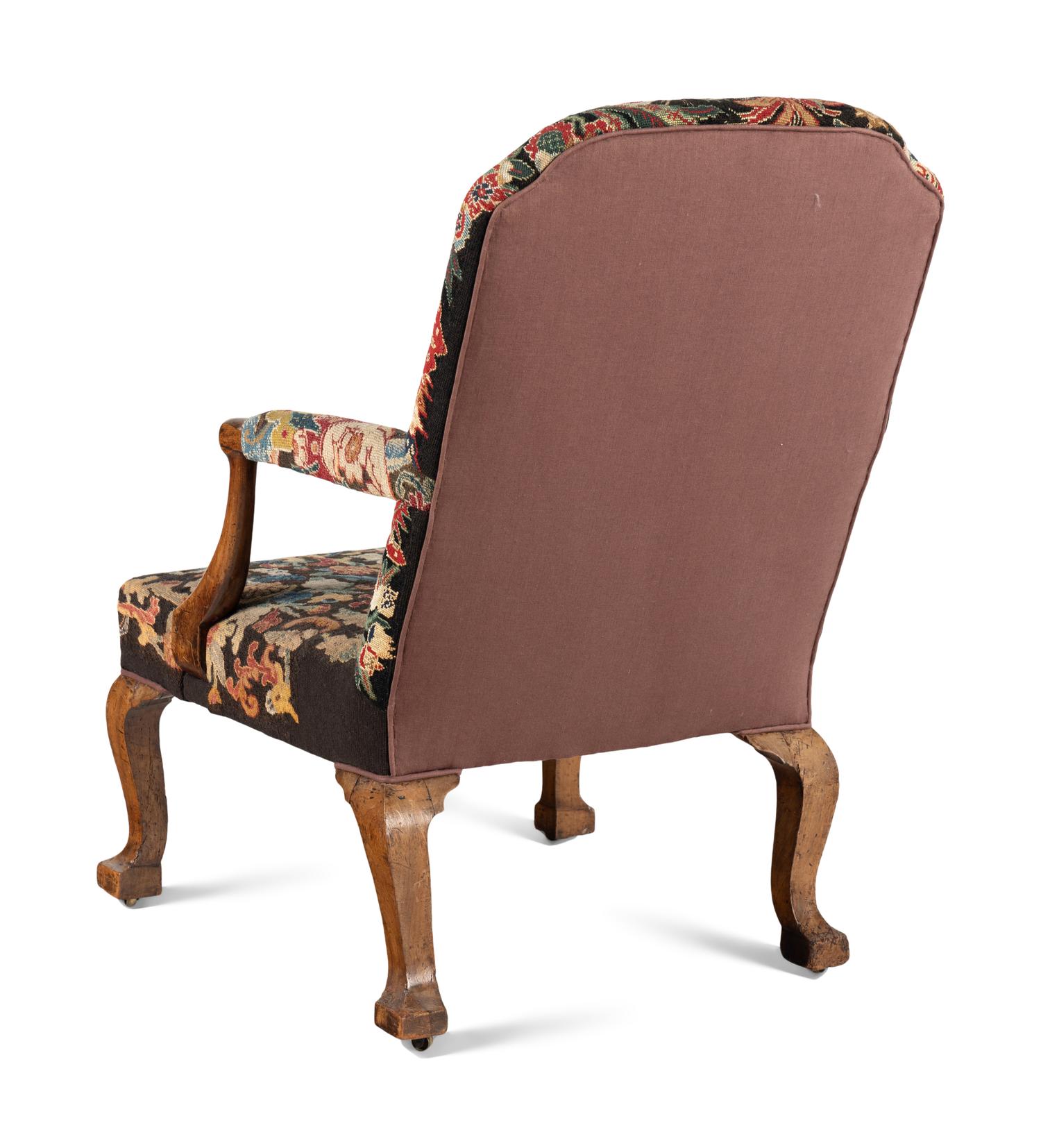 A George I Walnut Library Chair