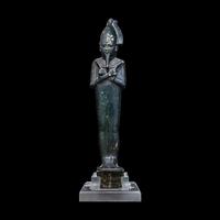 An Egyptian Black Steatite Osiris