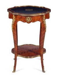 A Louis XV Style Gilt Bronze Mounted Kingwood and Parquetry Guéridon