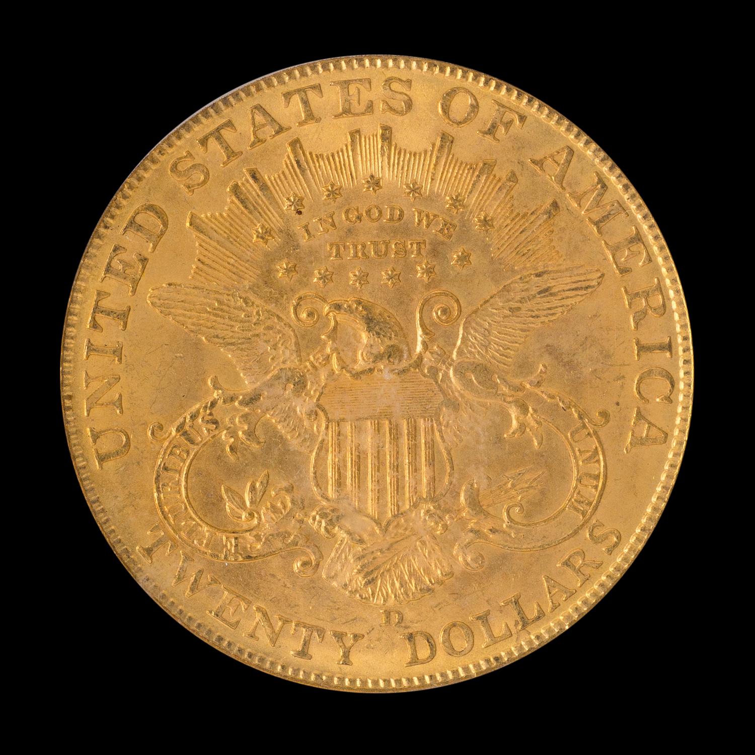 A United States 1907-D Liberty Head $20 Gold Coin