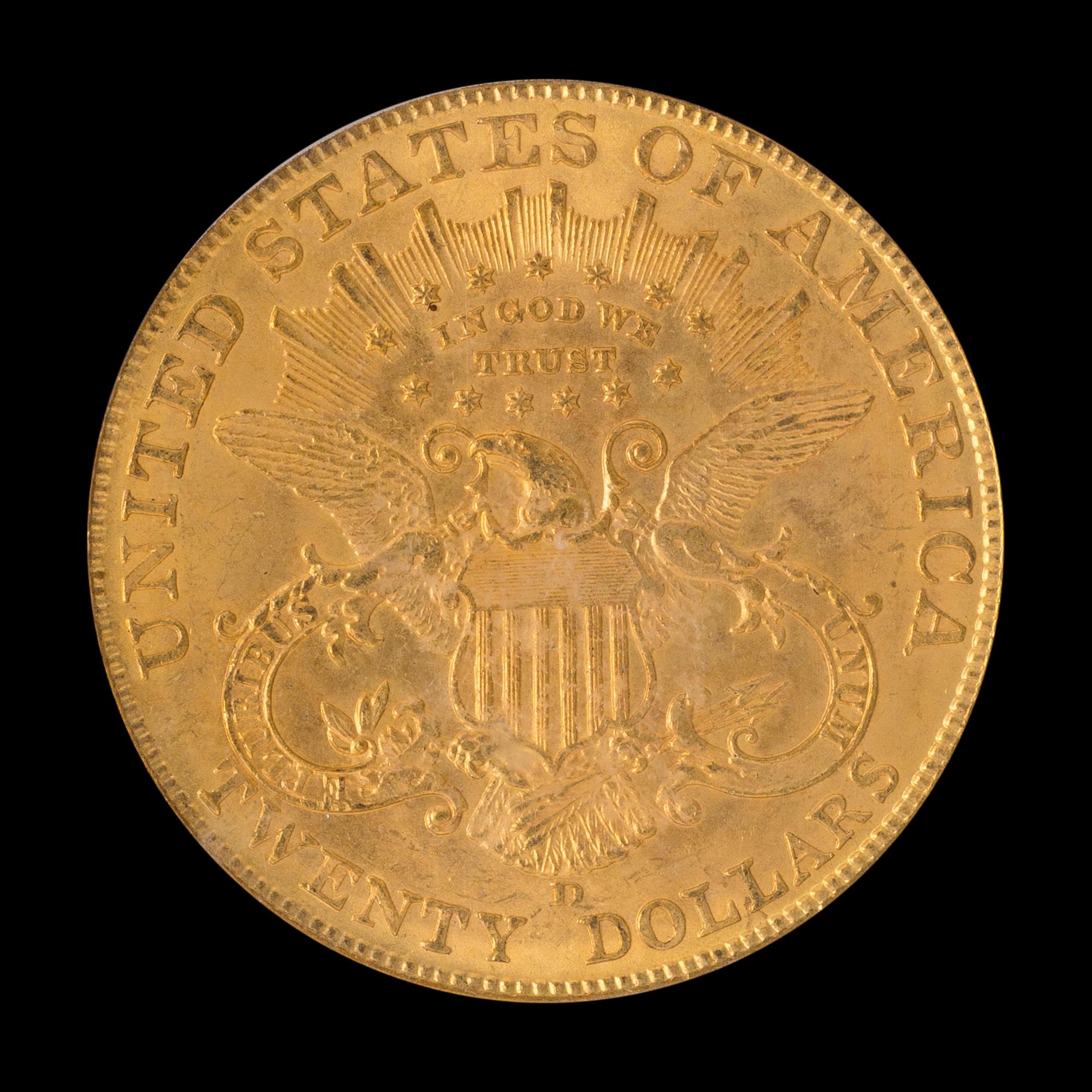 A United States 1907-D Liberty Head $20 Gold Coin