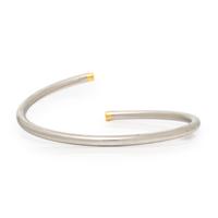 Stuart Moore, Platinum, Diamond, and Yellow Gold Flexible Cuff Bracelet