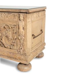 A Continental Carved Oak Cassone