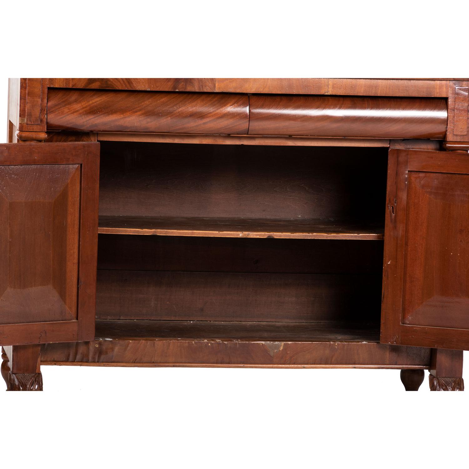 A Classical Figured Cherrywood and Mahogany Veneered Dresser