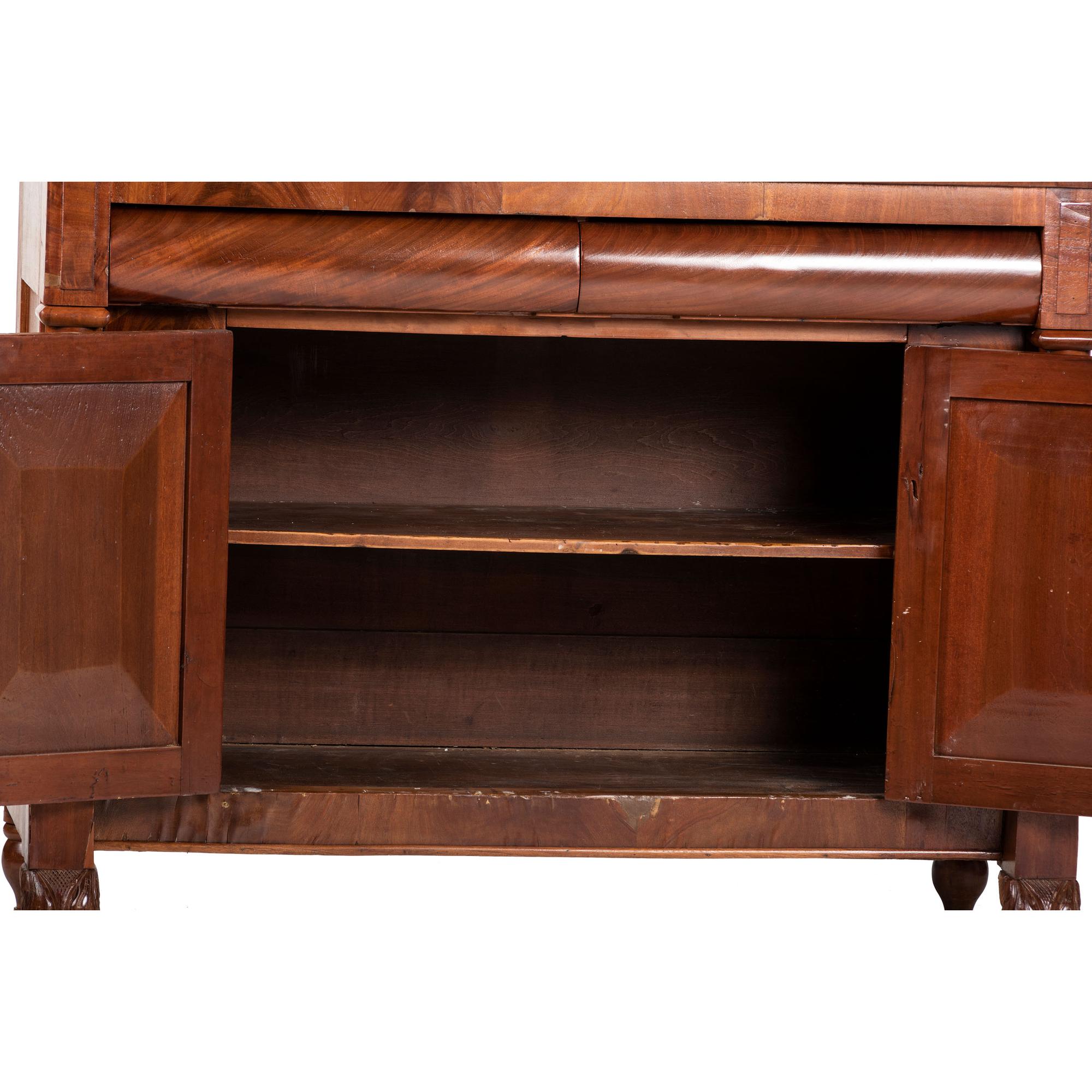 A Classical Figured Cherrywood and Mahogany Veneered Dresser