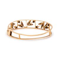 YELLOW GOLD AND TURQUOISE BANGLE BRACELET
