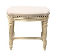 Two Louis XVI Style Painted Tabourets Height of first 18 x width 18 x depth 16 inches. — 20TH CENTURY