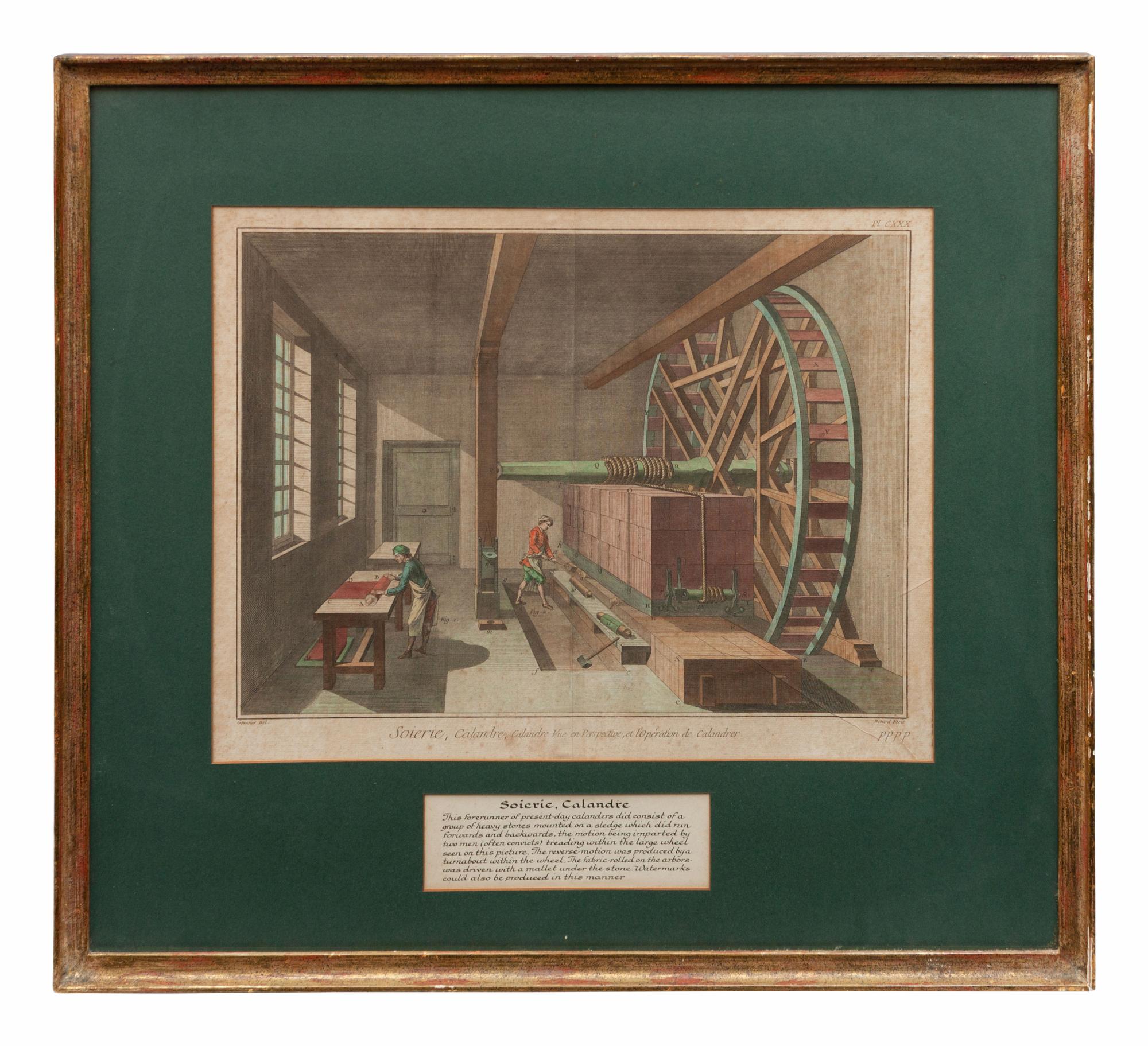 Three Color Engravings from a French Dyeing Manual