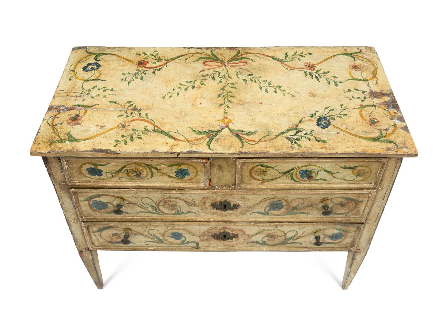 An Italian Neoclassical Painted Commode