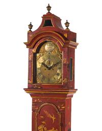 A George III Lacquered Tall Case Clock