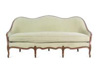 A Henredon Walnut Tight-Back Sofa
