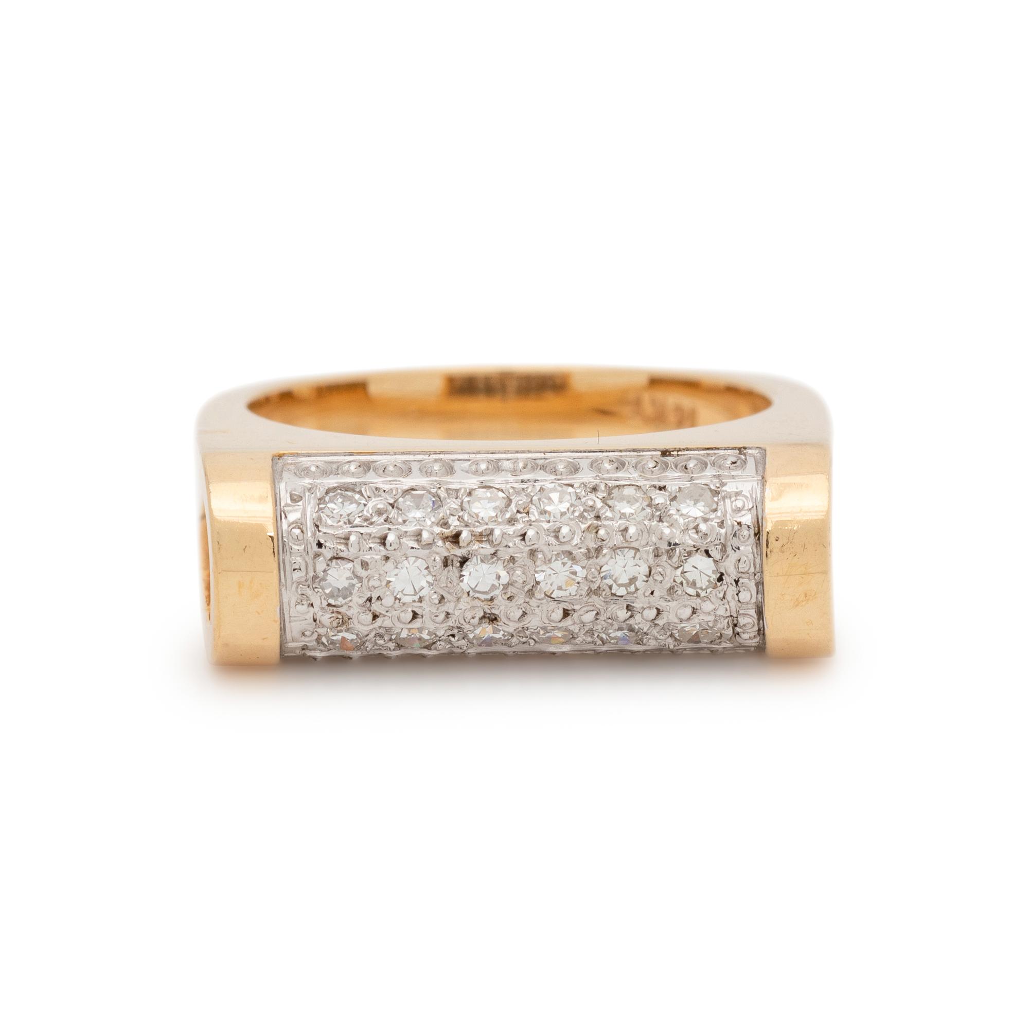 YELLOW GOLD AND DIAMOND RING