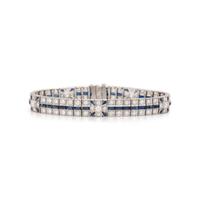 ART DECO, DIAMOND AND SAPPHIRE BRACELET