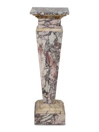 An Italian Specimen Marble Bust of a Man on Marble Pedestal