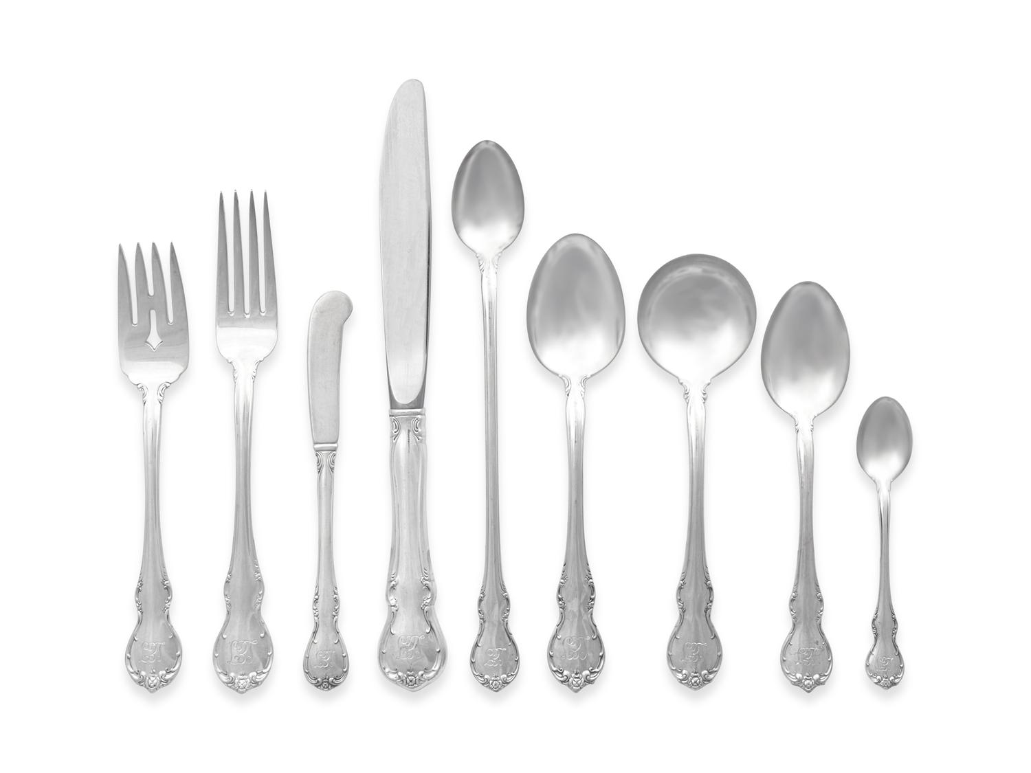 An American Silver Flatware Service