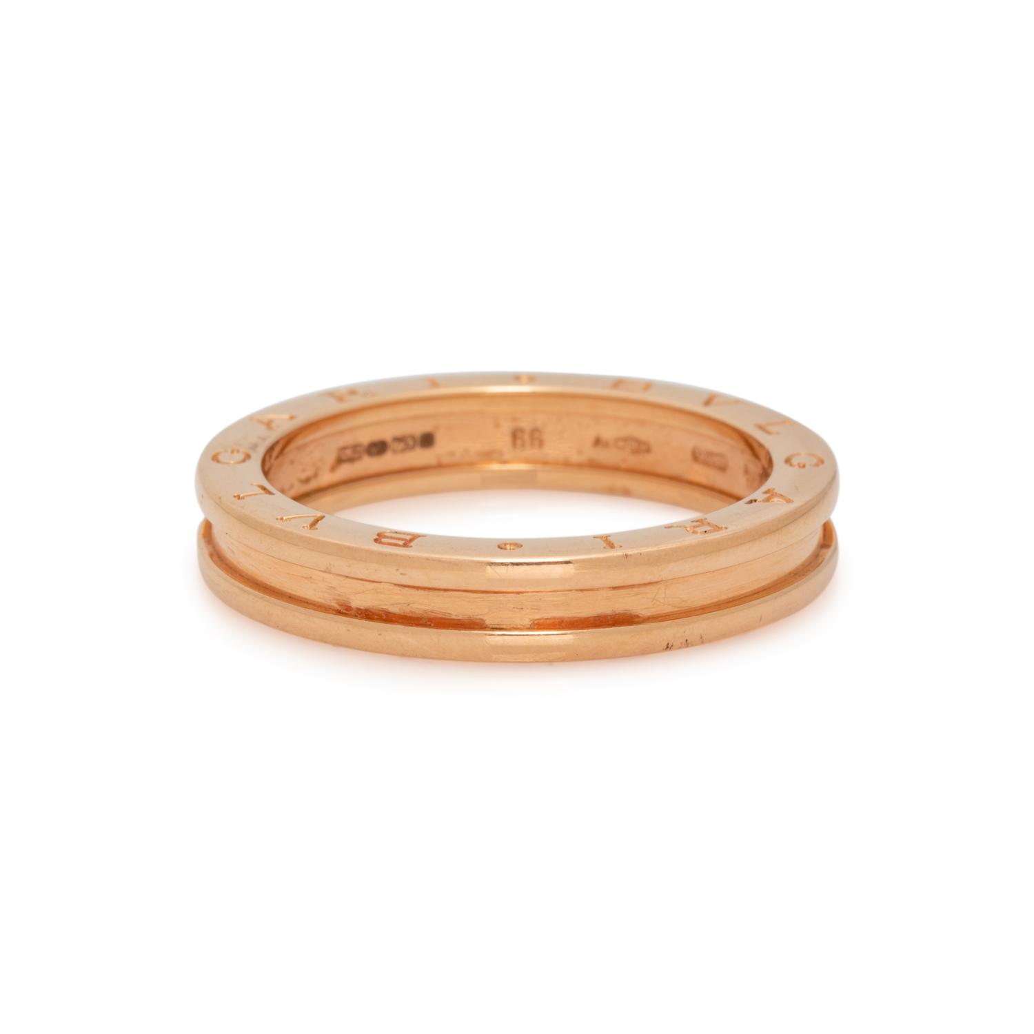 BVLGARI, ROSE GOLD 'B. ZERO-1' RING