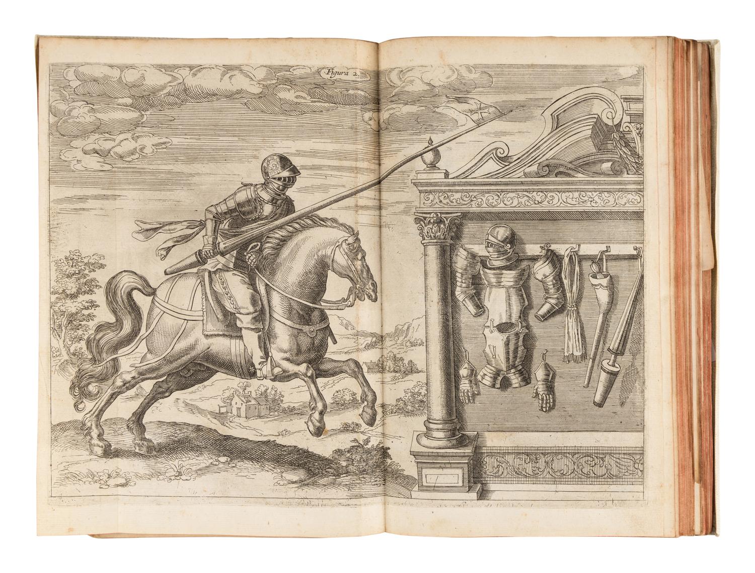 MELZO, Lodovico (1567-1617). Regole Militari sopra il governo e servitio particolare della cavaleria. Antwerp: Giochimo Trognaesio, 1611.