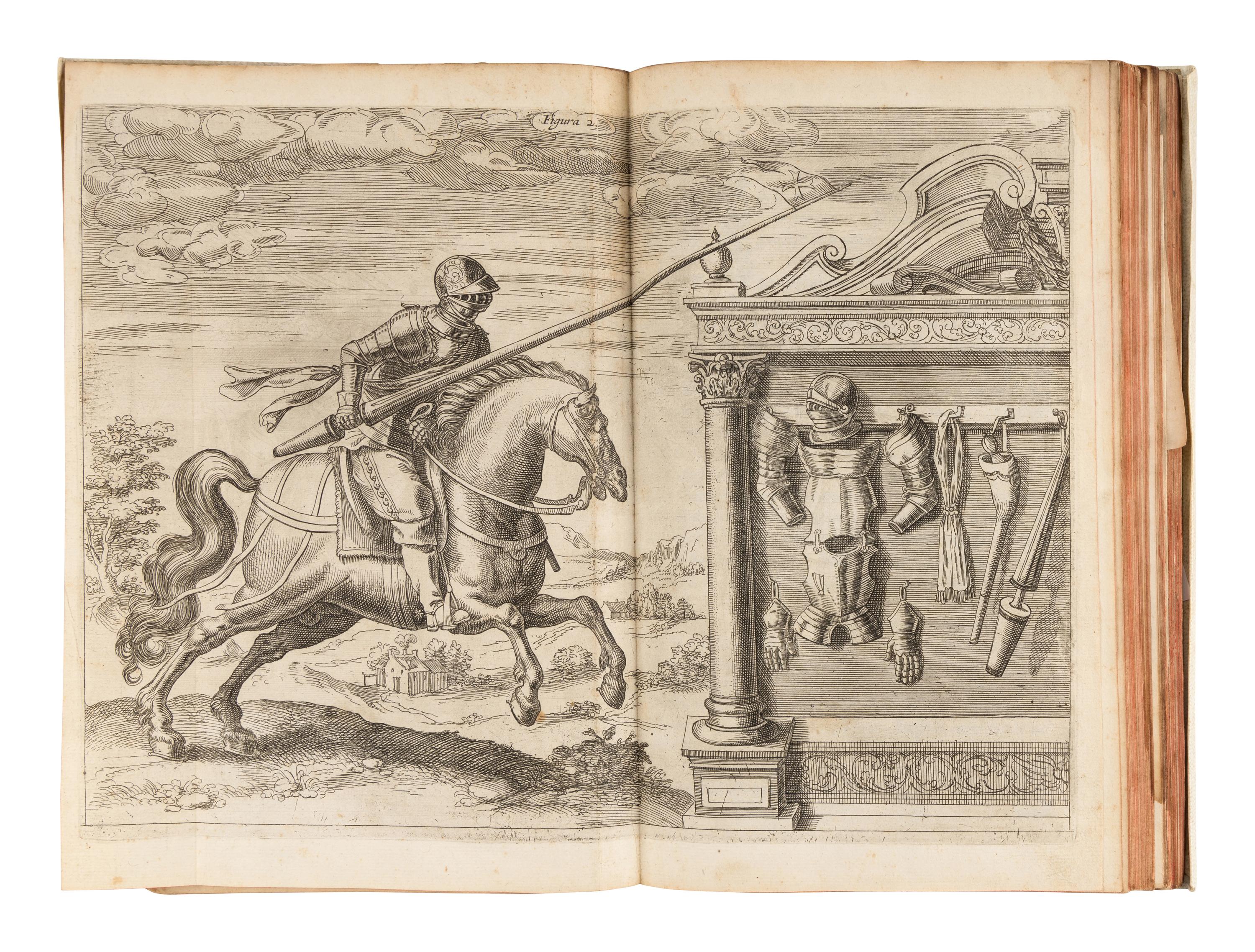 MELZO, Lodovico (1567-1617). Regole Militari sopra il governo e servitio particolare della cavaleria. Antwerp: Giochimo Trognaesio, 1611.