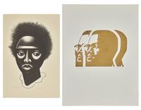 A pair of prints (Malcom X, 1996; Black Girl, 2004)