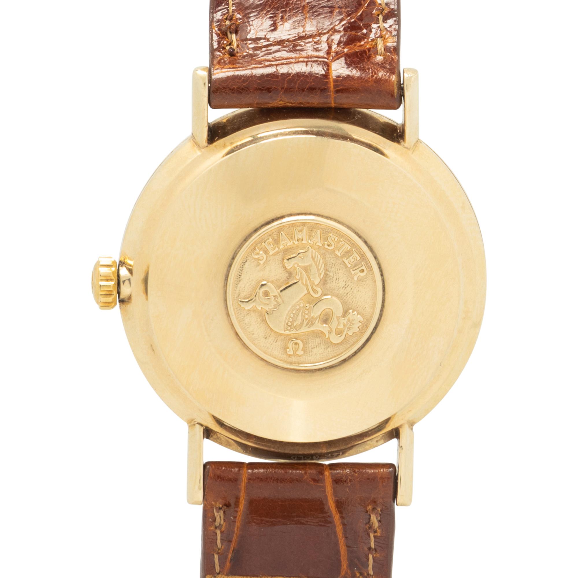 OMEGA, REF. LL6590-1 14K YELLOW GOLD 'SEAMASTER DE VILLE' WATCH