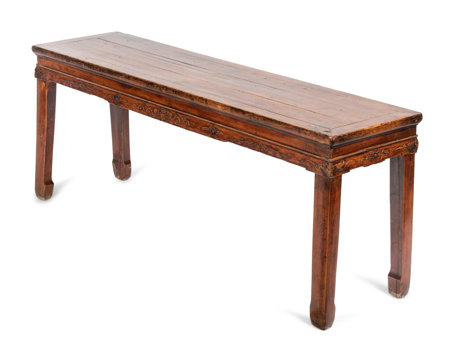 Two Chinese Carved Hardwood Tables