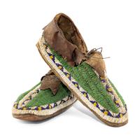 Sioux Beaded Hide Moccasins