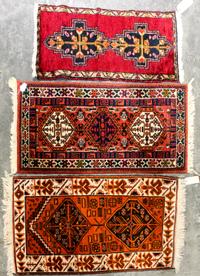 Three Northwest Persian Wool Rugs 4 feet 6 inches x 2 feet 9 inches (largest). — MID TO LATE 20TH CENTURY