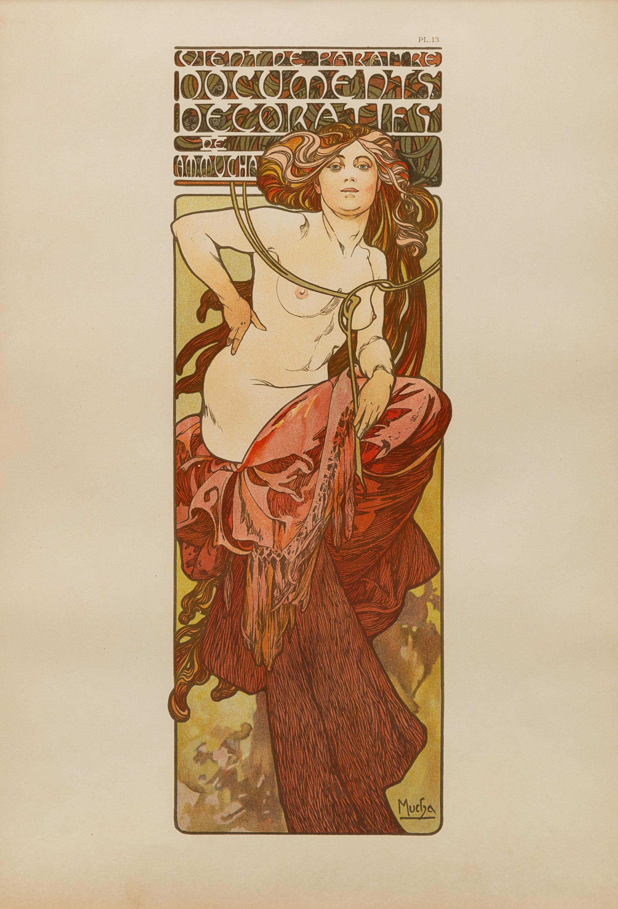 Alphonse Mucha, (Czech, 1860-1939), Vient de Paraître/Documents Décoratifs de A. Mucha