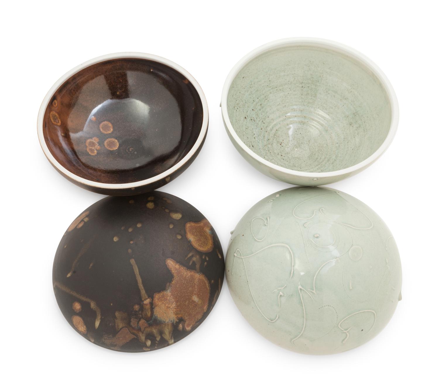 Two Covered Bowls