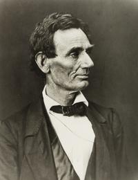 [LINCOLN, Abraham (1809-1865)]. [HESLER, Alexander (1823-1895), photographer]. 2 photographs of Lincoln printed by King V. Hostick - Herbert George Studio. 1956.