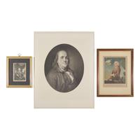[Americana] Group of 3 engravings of Benjamin Franklin