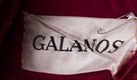 A Galanos Maroon Beaded Gown, No size.