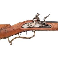 Carved Contemporary Flintlock Jaeger in the Style of Caspar Zellner