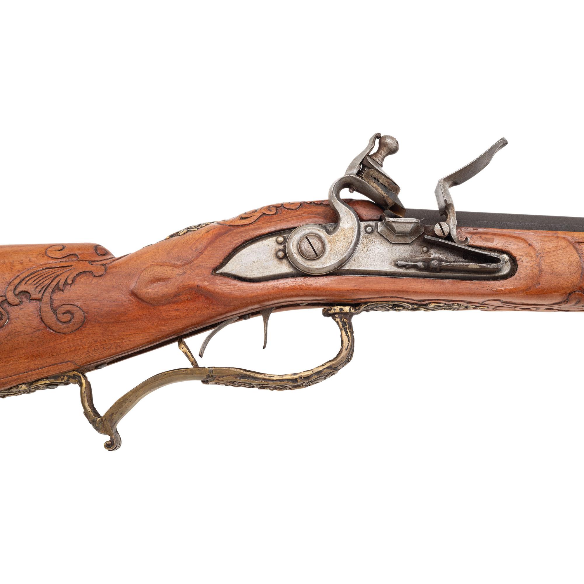 Carved Contemporary Flintlock Jaeger in the Style of Caspar Zellner