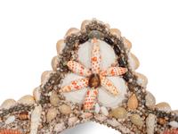A Cartouche Form Shellwork Mirror