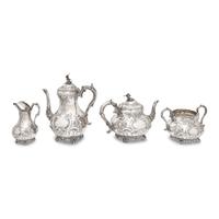 A Victorian Silver Four-Piece Tea and Coffee Service