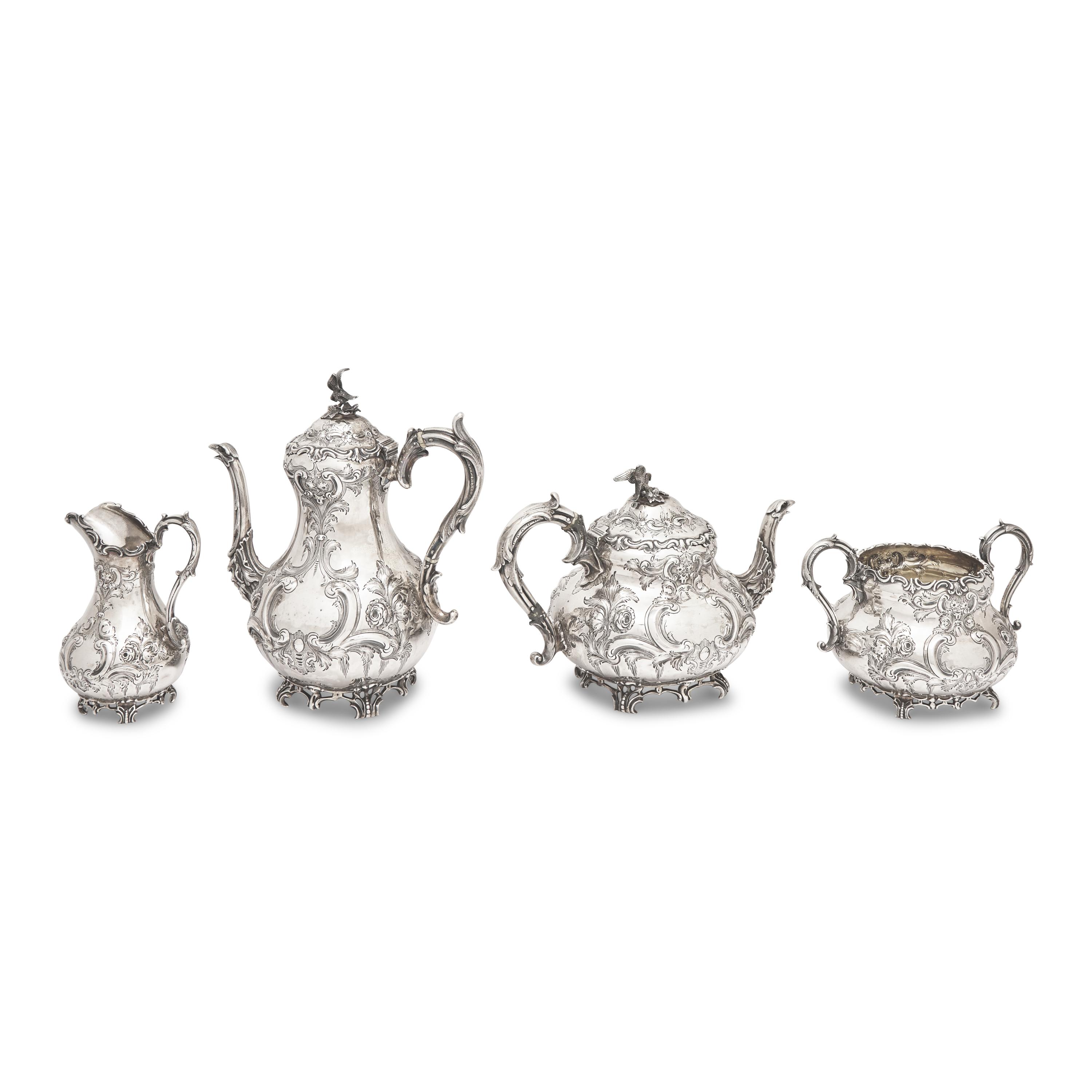 A Victorian Silver Four-Piece Tea and Coffee Service