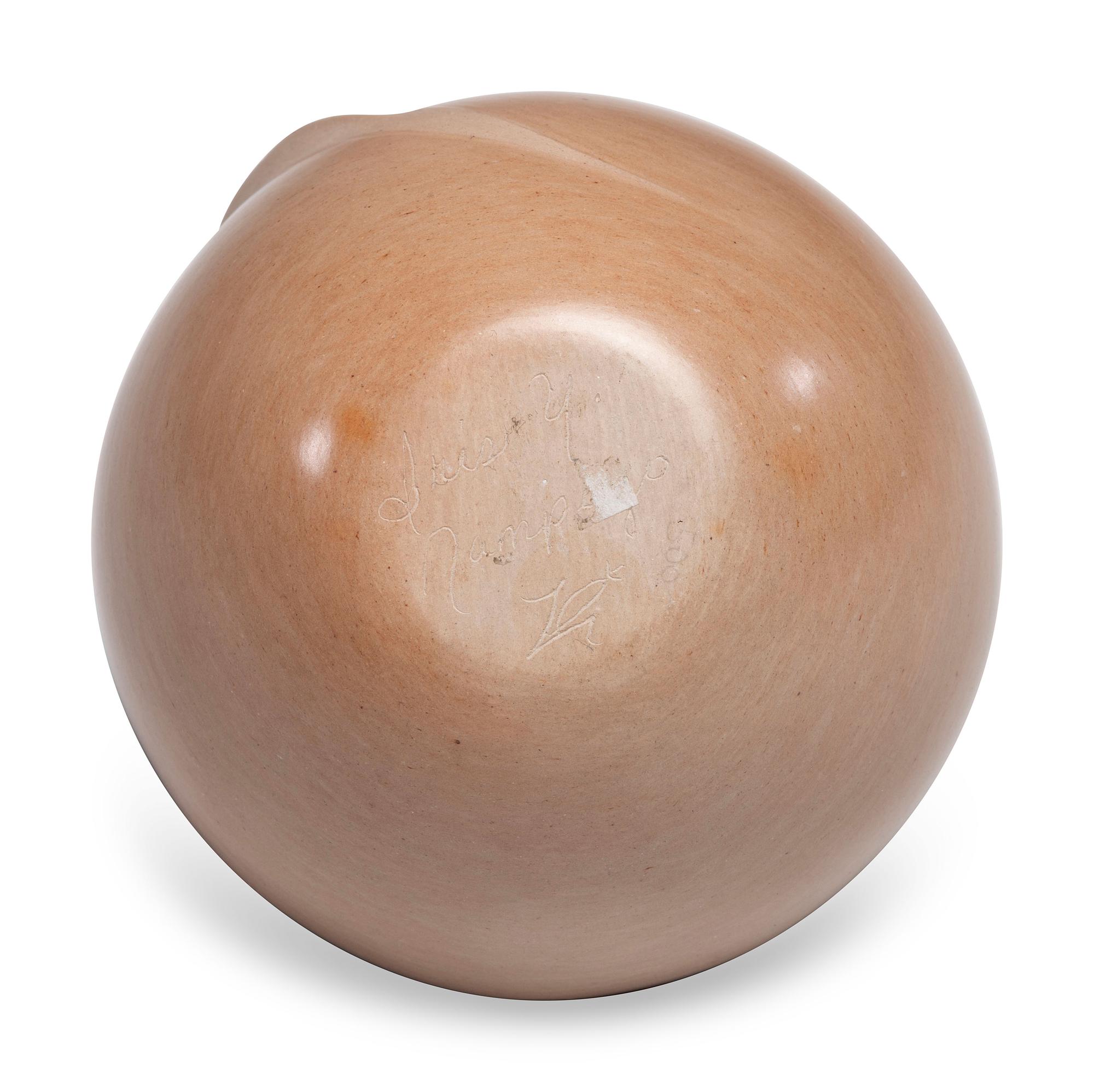 Buff Pottery Jar, with Corn