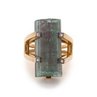 TOURMALINE AND DIAMOND RING